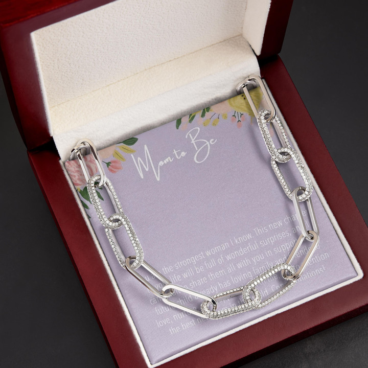 Gift For Mom To Be You Are The Strongest Woman Forever Linked Necklace