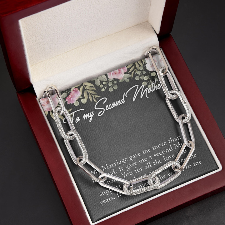 Gift For Mom Second Mother It Truly Means The World To Me Forever Linked Necklace