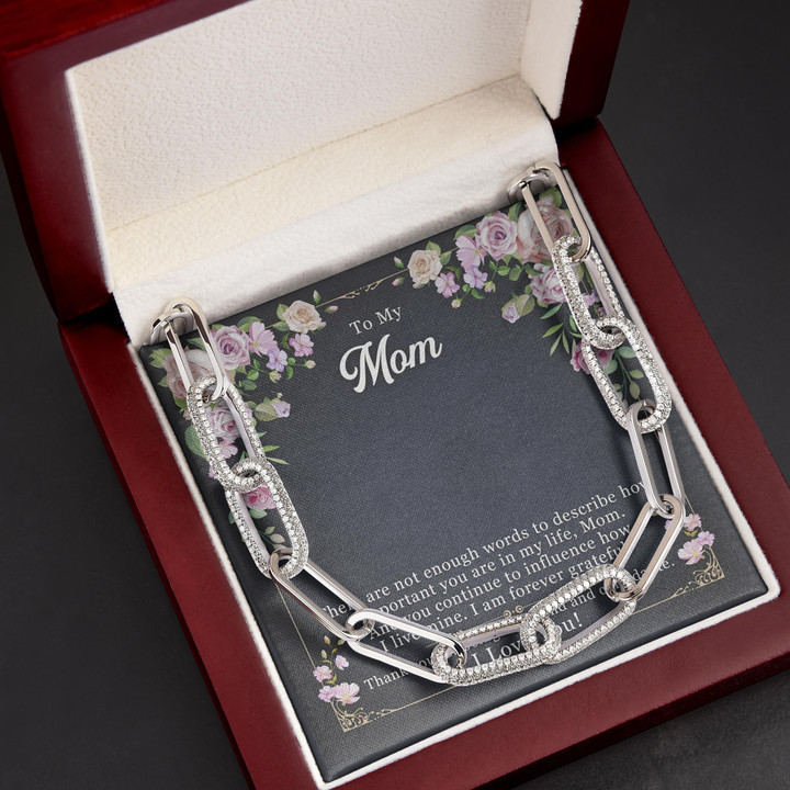Gift For Mom I'm Forever Grateful For Mom Forever Linked Necklace