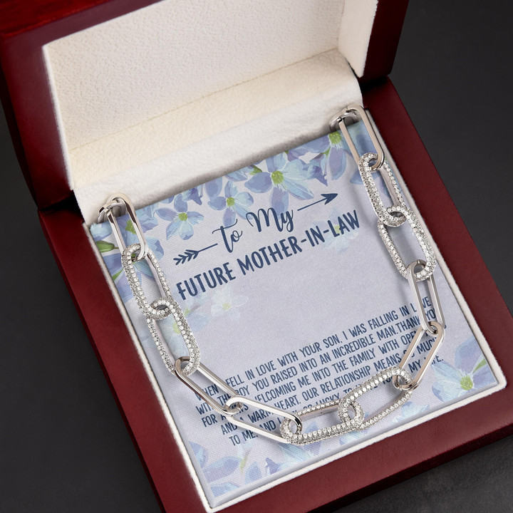 Gift For Mom Future Mother In Law I Fell In Love With Your Son Forever Linked Necklace
