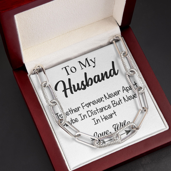 Gift For Husband Together Forever Never Apart Forever Linked Necklace