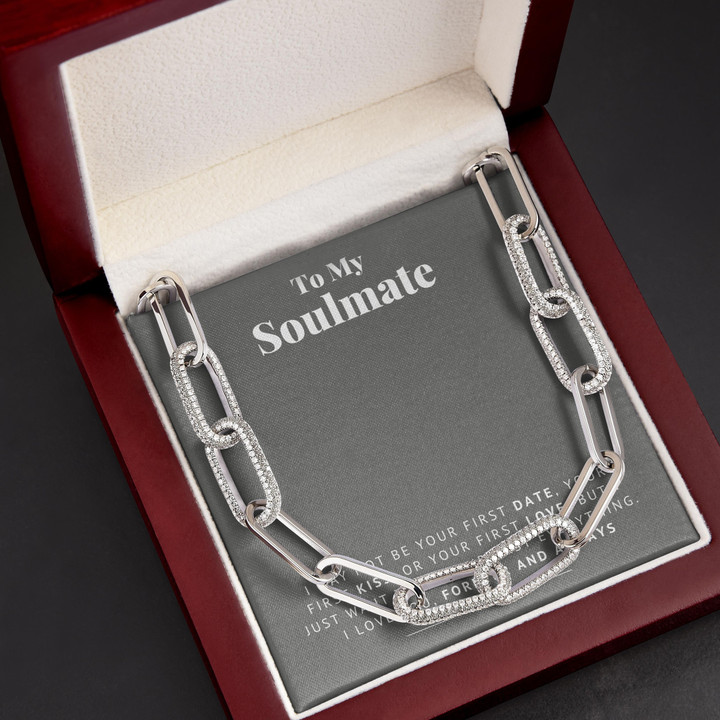 Gift For Her Soulmate I Love You Forever And Always Forever Linked Necklace