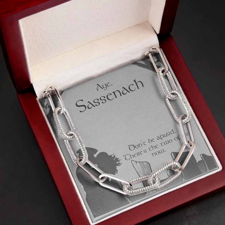 Gift For Her My Sassenach There's The Two Of Us Now Forever Linked Necklace