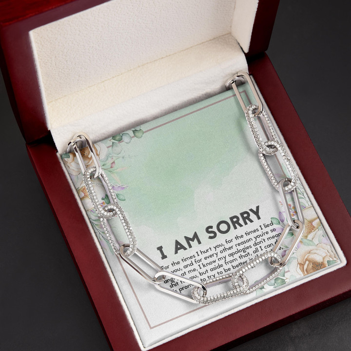 Gift For Her I Am Sorry For The Time I Hurt You Forever Linked Necklace