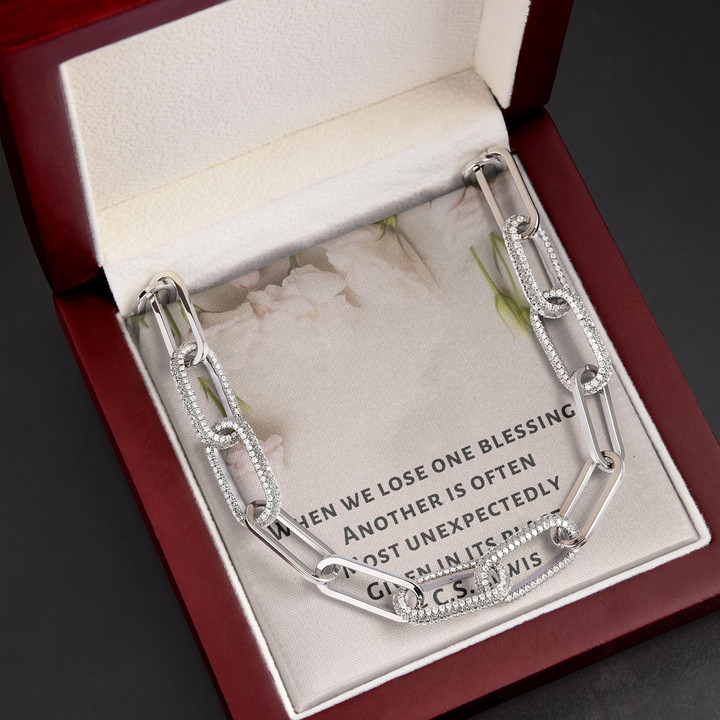 Gift For Friend When We Lose One Blessing For Best Friend Forever Linked Necklace