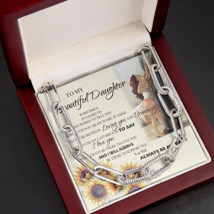 Gift For Daughter You Will Always Be My Baby Forever Linked Necklace