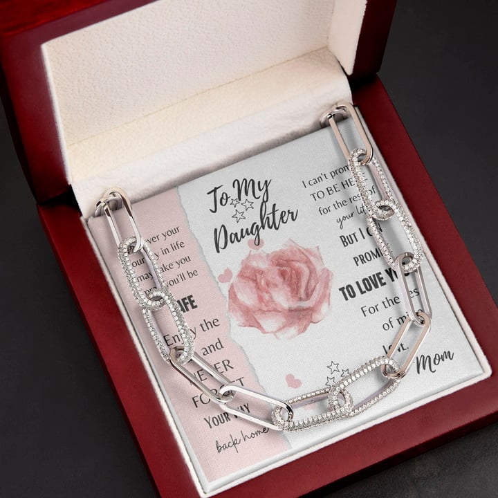 Gift For Daughter Never Forget Your Way Back Home Forever Linked Necklace