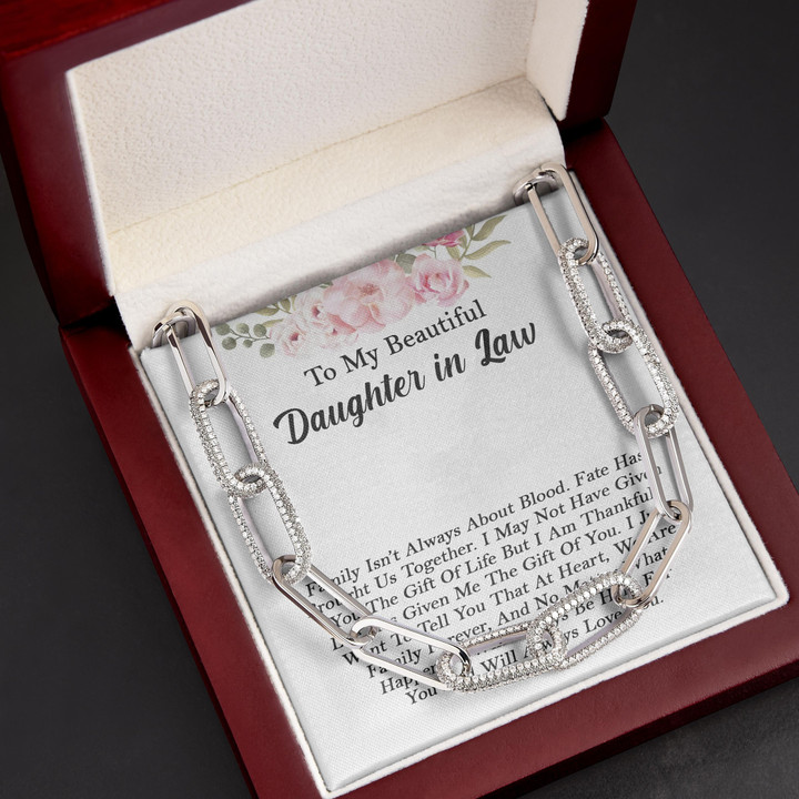 Gift For Daughter In Law I'll Always Be Here For You Forever Linked Necklace