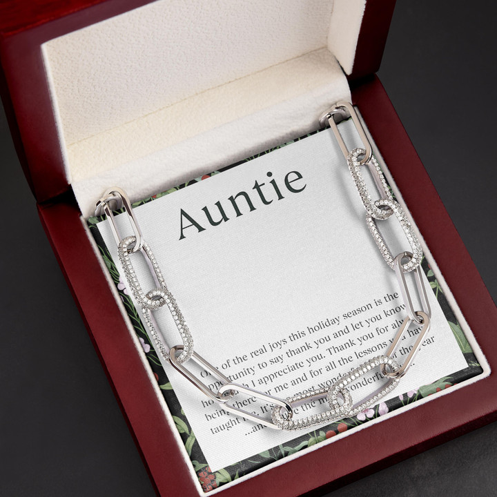 Gift For Auntie You Are The Most Wonderful Aunt Forever Linked Necklace