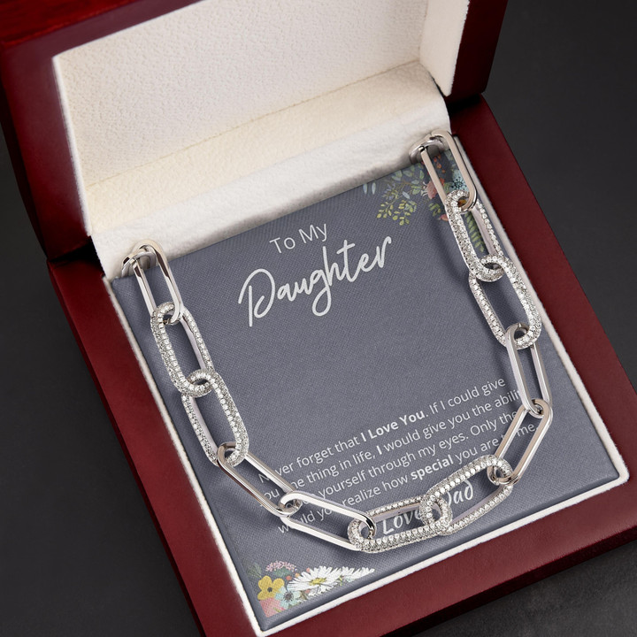 Dad Gift For Daughter How Special You Are To Me Forever Linked Necklace
