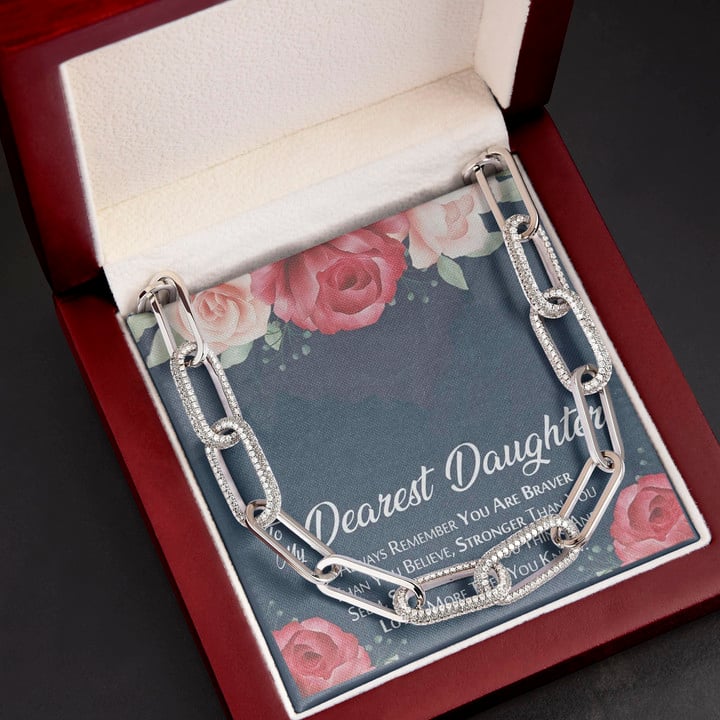Best Gift For Daughter Always Remember You Are Breaver Forever Linked Necklace