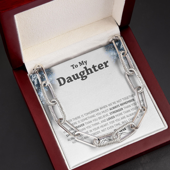 Always Keep Me In Your Heart Dad Gift For Daughter Forever Linked Necklace