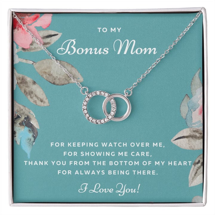 Gift For Mom Bonus Mom Thank You From The Botton Of My Heart Perfect Pair Necklace