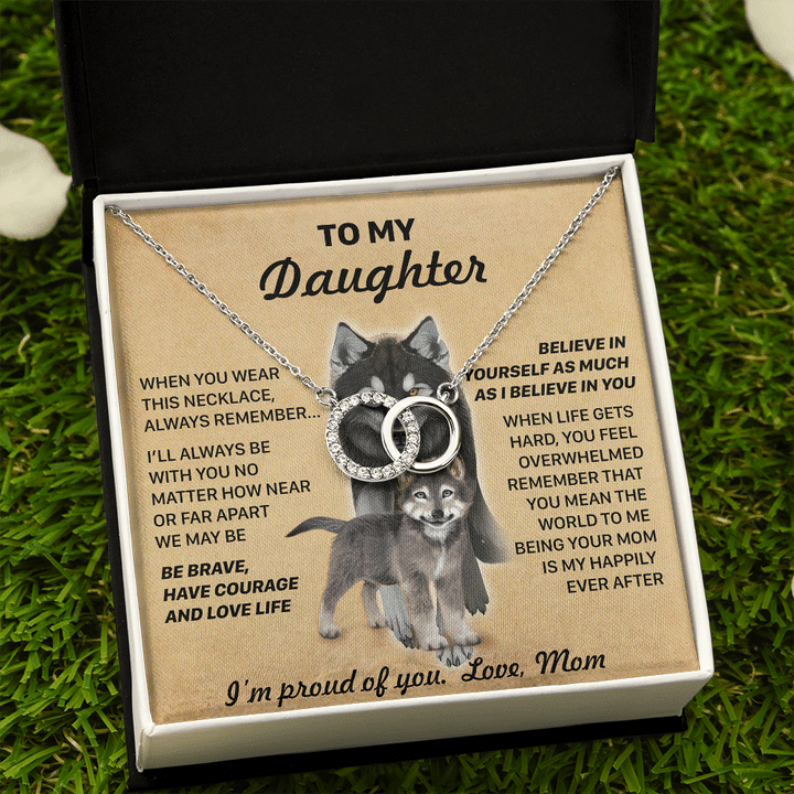 Husky Dog I Will Always Be With You Mom Gift For Daughter Perfect Pair Necklace