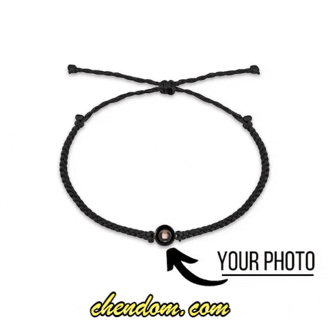 Personalized Photo Projection Charm Bracelet Custom Photo Memorial Gift Idea