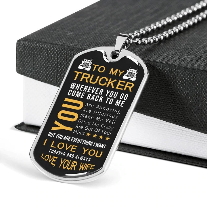 Gift For Husband You Are Everthing I Want Dog Tag Necklace