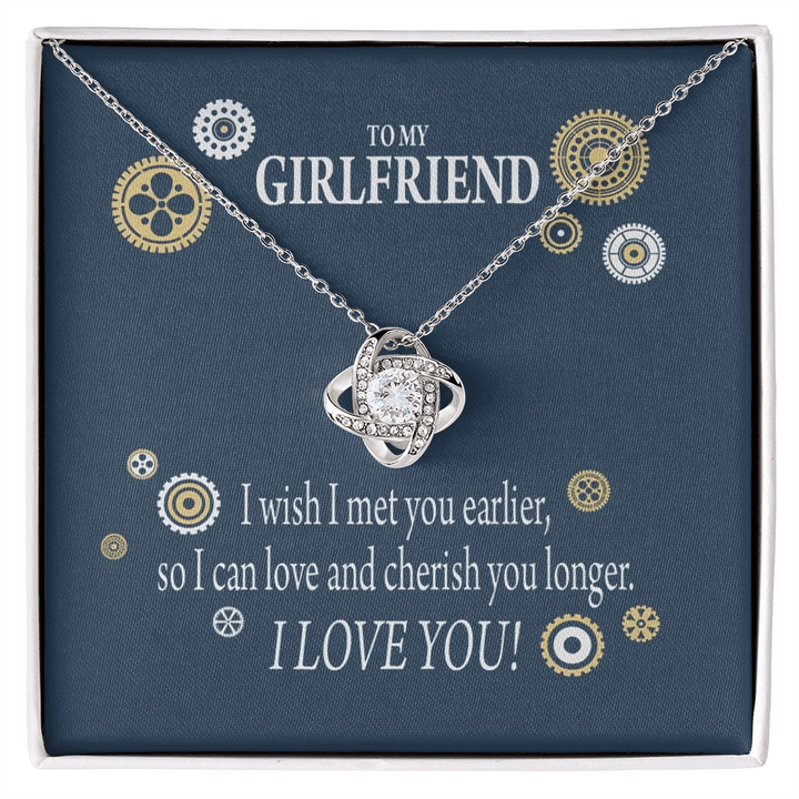 Gift For Girlfriend I Wish I Met You Ealier Beauty Love Knot Necklace