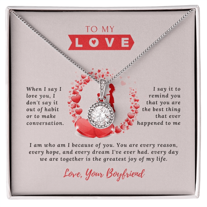 THE ENTERNAL HOPE NECKLACE THE GREATEST JOY OF MY LIFE GIFT FOR GIRLFRIEND