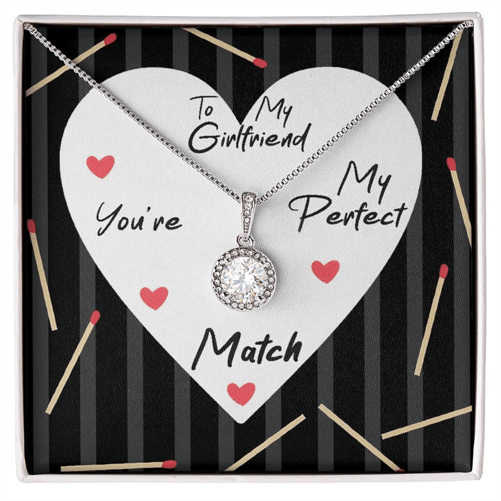 GIFT FOR GIRLFRIEND YOU'RE MY PERFECT MATCH ENTERNAL HOPE NECKLACE