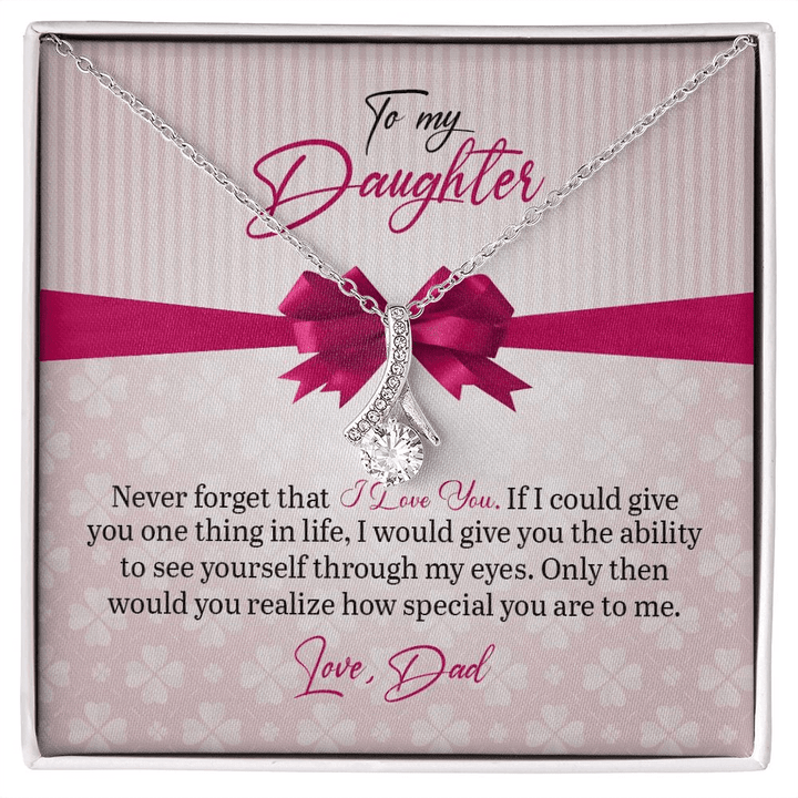 GIFT FOR DAUGHTER I LOVE YOU HOW SPECIAL YOU ARE TO ME ALLUNING NECKLACE