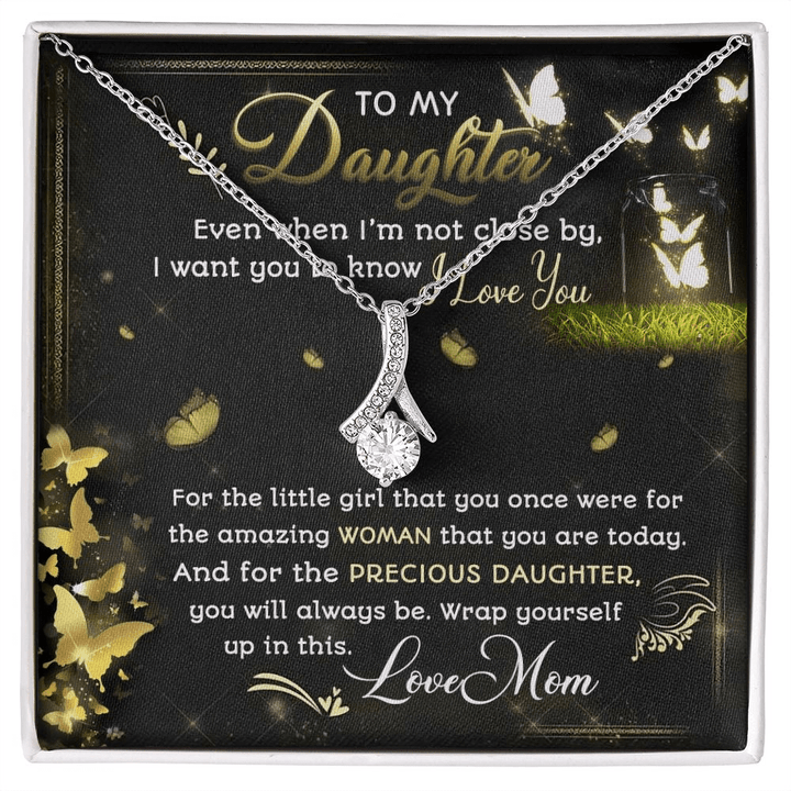 ALLUNING NECKLACE MOM GIFT FOR DAUGHTER I WANT YOU TO KNOW I LOVE YOU