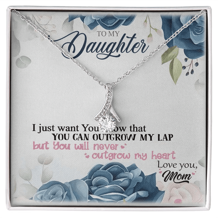 ALLUNING NECKLACE MOM GIFT FOR DAUGHTER YOU WILL NEVER OUTGROW MY HEART