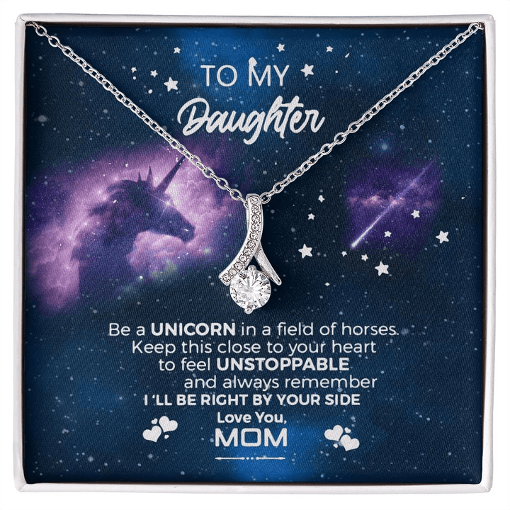 GIFT FOR DAUGHTER BE A UNICORN IN A FIELD OF HORSES ALLUNING NECKLACE