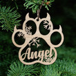 Customized Dog/Cat Paw Christmas Ornament
