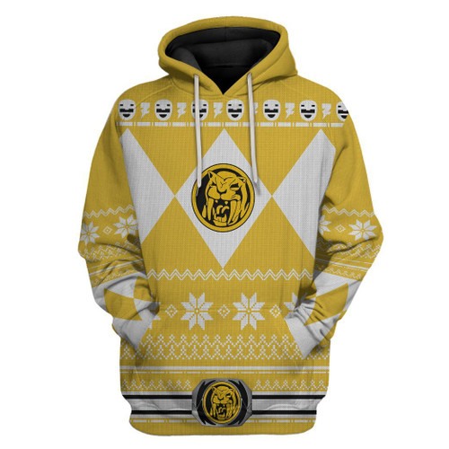Yellow Power Ranger Custom Ugly Sweater T-shirt Hoodie Apparel