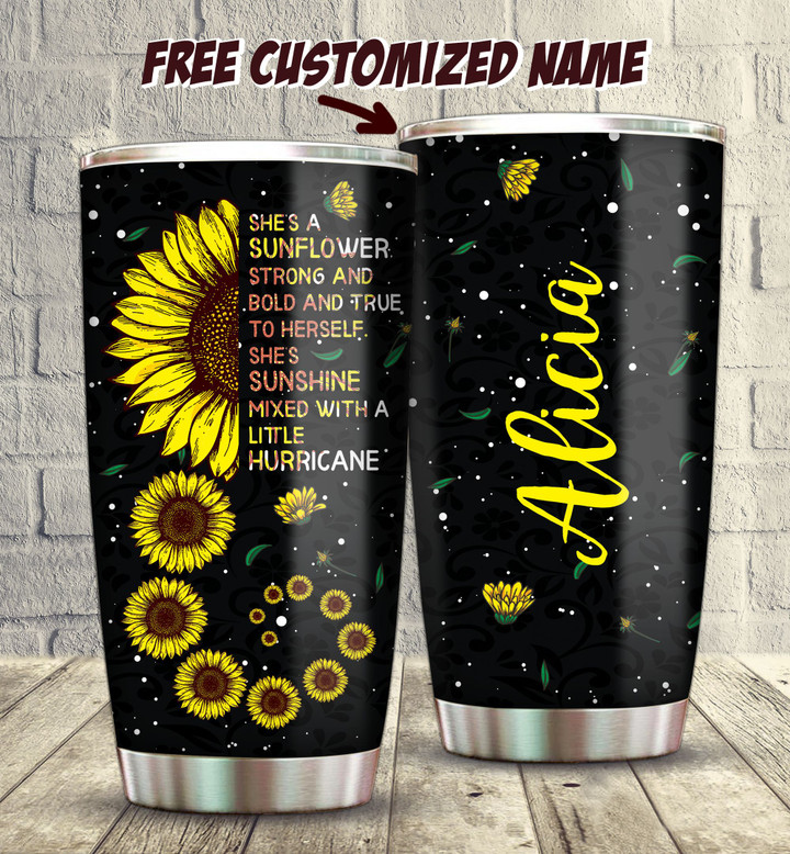 Sunflower Strong, Bold and True Tumbler