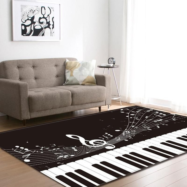3D Musical Note Piano Treble Clef Printed Area Rug Floor Mat