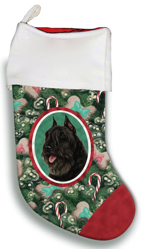 Bouvier Black - Best of Breed Christmas Stocking Hanging Ornament