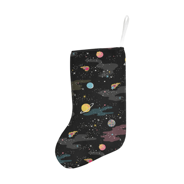 space pattern Christmas Stocking Hanging Ornament