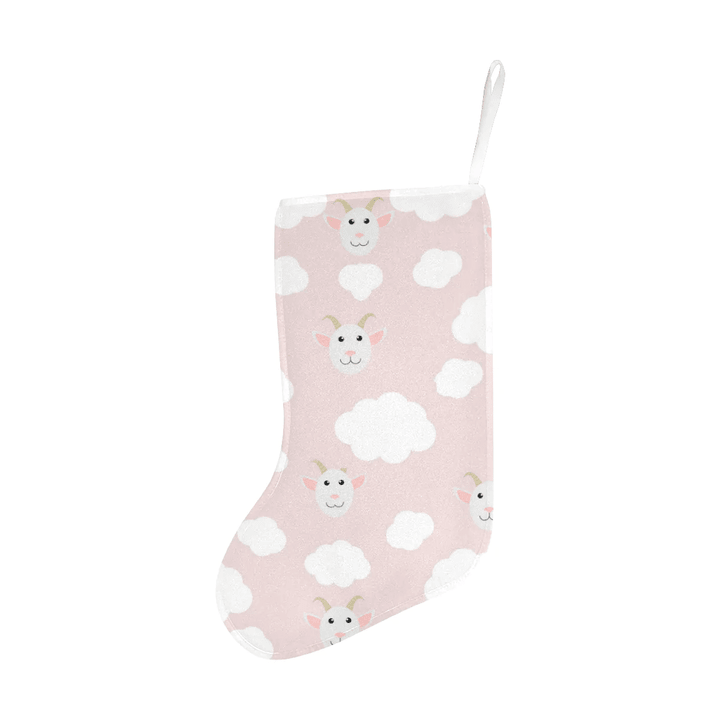 Goat Could Pink Pattern Christmas Stocking Hanging Ornament