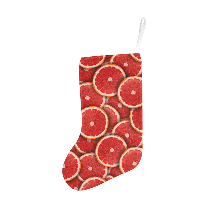 Sliced Grapefruit Pattern Background Christmas Stocking Hanging Ornament