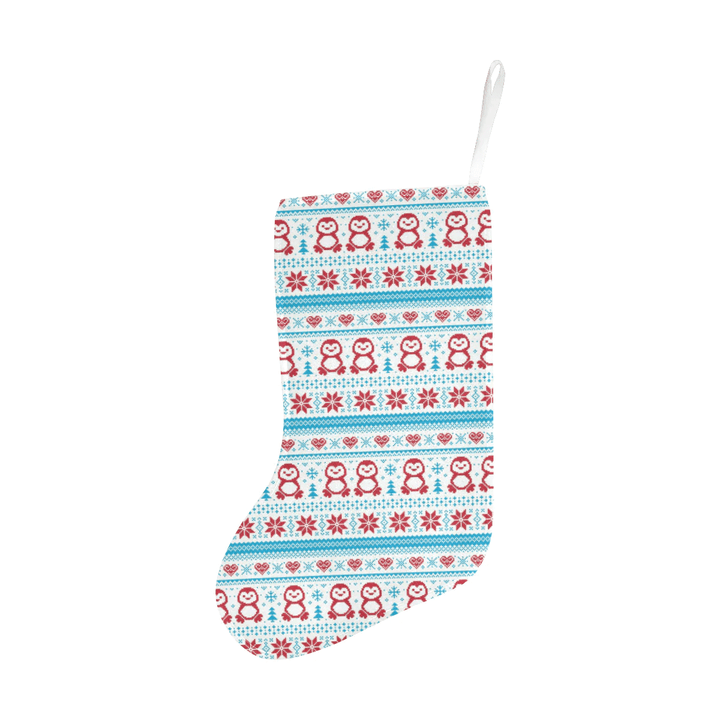 Penguin Sweater Printed Pattern Christmas Stocking Hanging Ornament