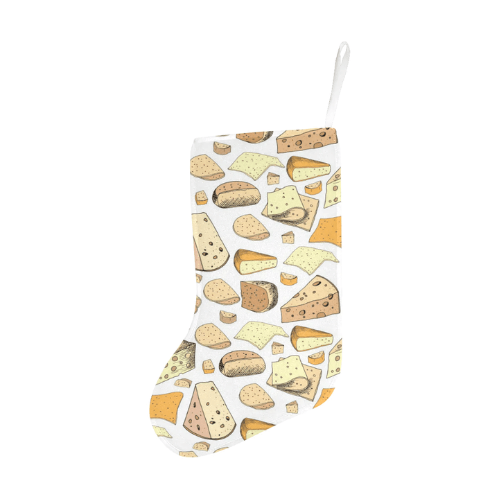 Cheese Pattern Theme Christmas Stocking Hanging Ornament