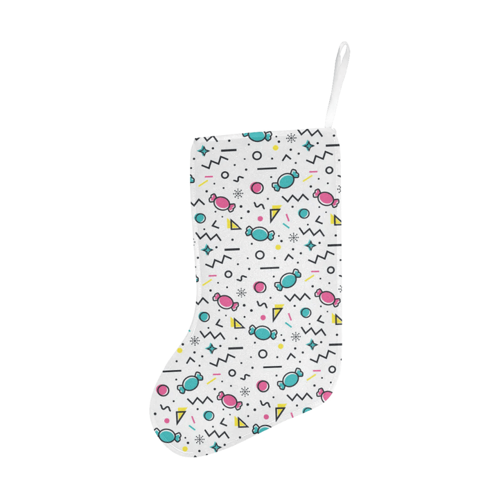Candy design pattern Christmas Stocking Hanging Ornament