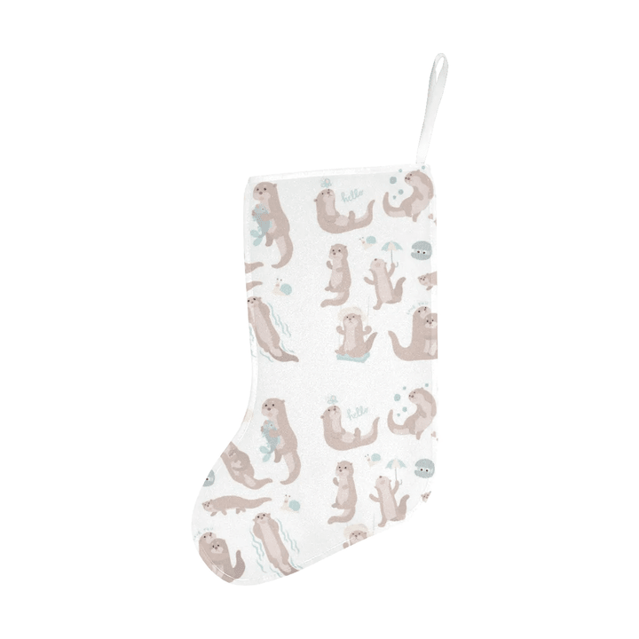 Cute sea otters pattern Christmas Stocking Hanging Ornament