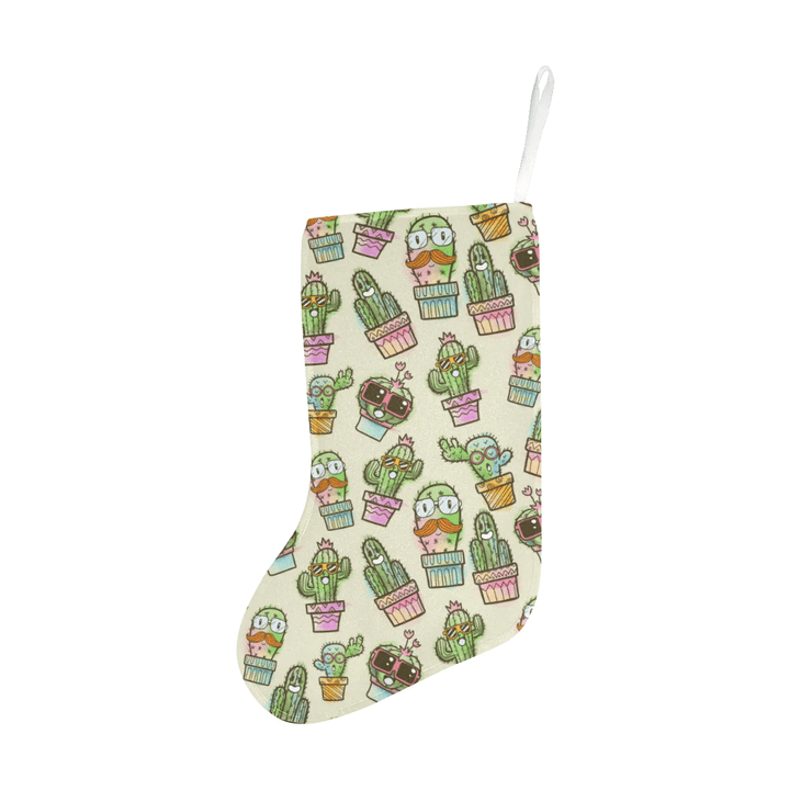 Cute Cactus Pattern Christmas Stocking Hanging Ornament