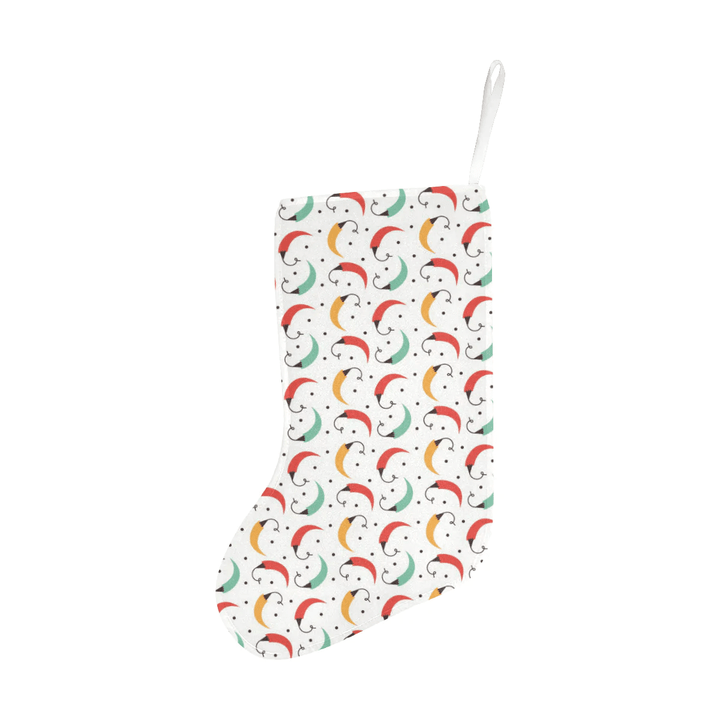 Red Green Yellow Chili Pattern Christmas Stocking Hanging Ornament