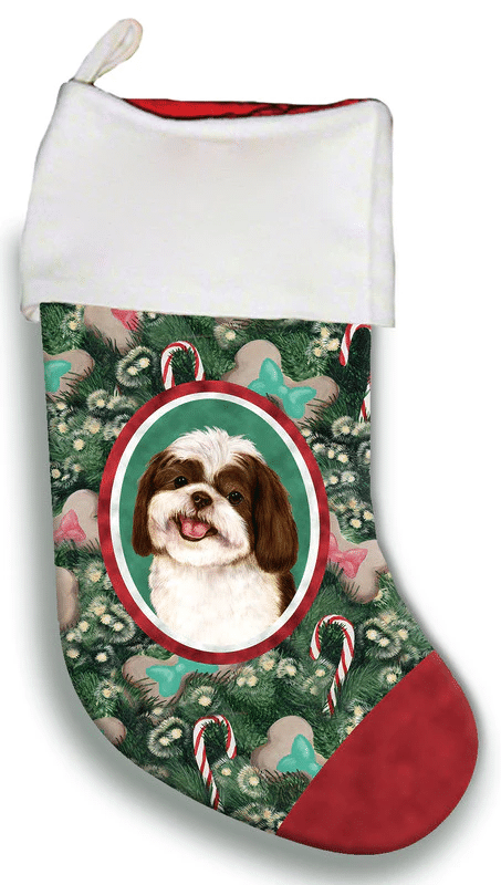 Shih Tzu Chocolate- Best of Breed Christmas Stocking Hanging Ornament