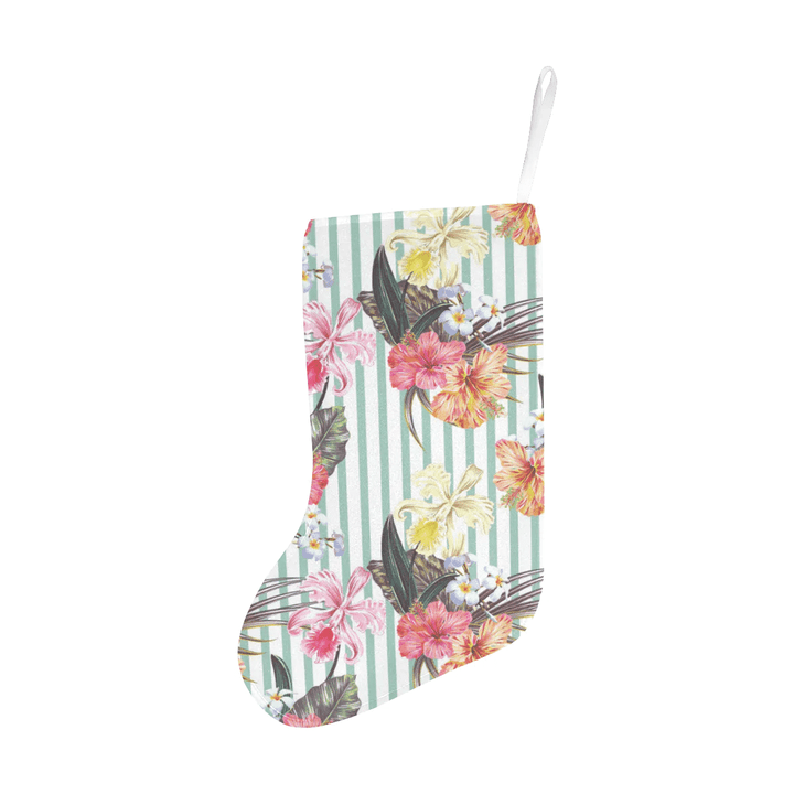 Colorful orchid flower pattern Christmas Stocking Hanging Ornament