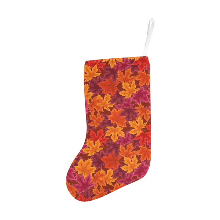 Autumn maple leaf pattern Christmas Stocking Hanging Ornament