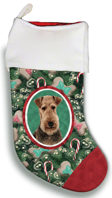 Airedale - Best of Breed Christmas Stocking Hanging Ornament