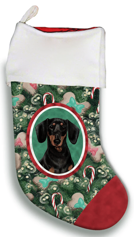 Dachshund B/T - Best of Breed Christmas Stocking Hanging Ornament