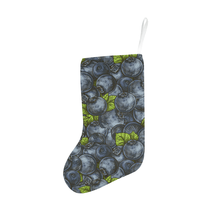 blueberry pattern Christmas Stocking Hanging Ornament