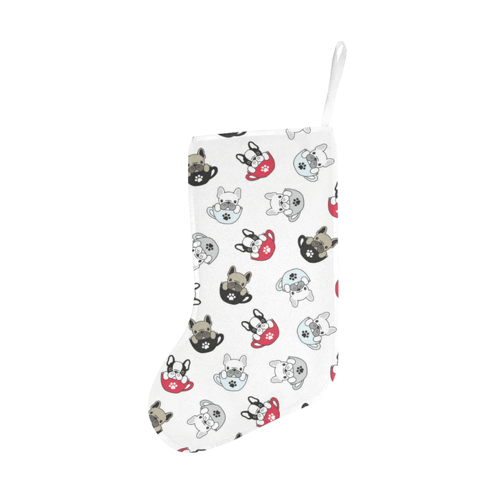 French bulldog cup paw pattern Christmas Stocking Hanging Ornament