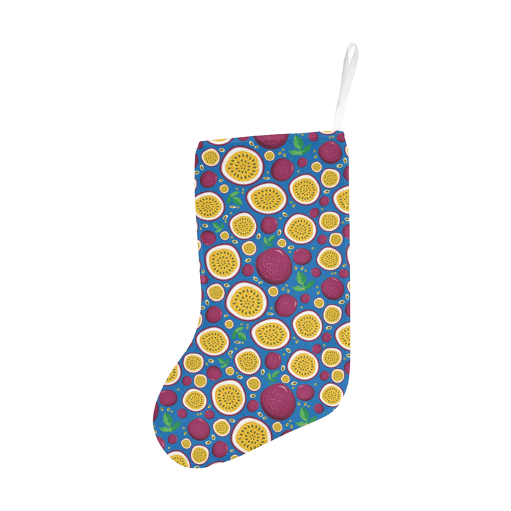 Passion fruit blue background Christmas Stocking Hanging Ornament