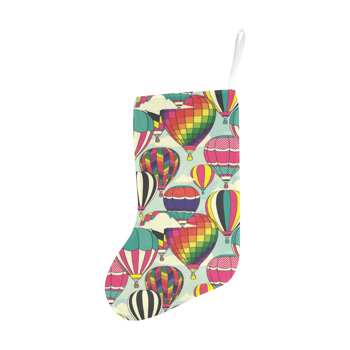 Hot Air Balloon Pattern Background Christmas Stocking Hanging Ornament